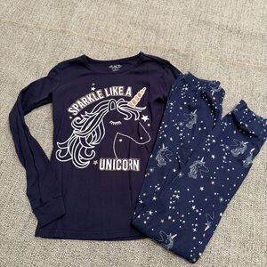 Childrens Place Girls Sparkle Like a Unicorn Long Sleeve Pajama Set Size 12